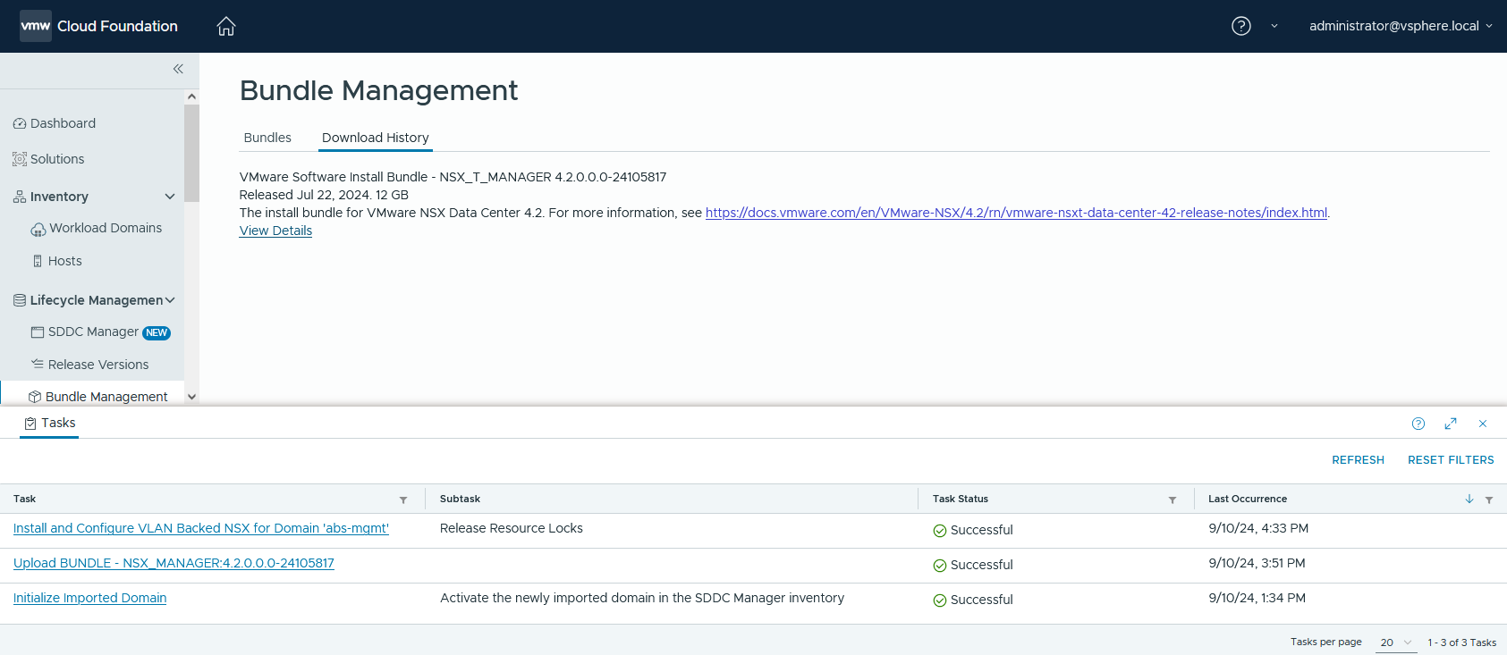 **Automated VMware Cloud Foundation (VCF) 5.2 Import Lab Plus NSX Deployment Script**