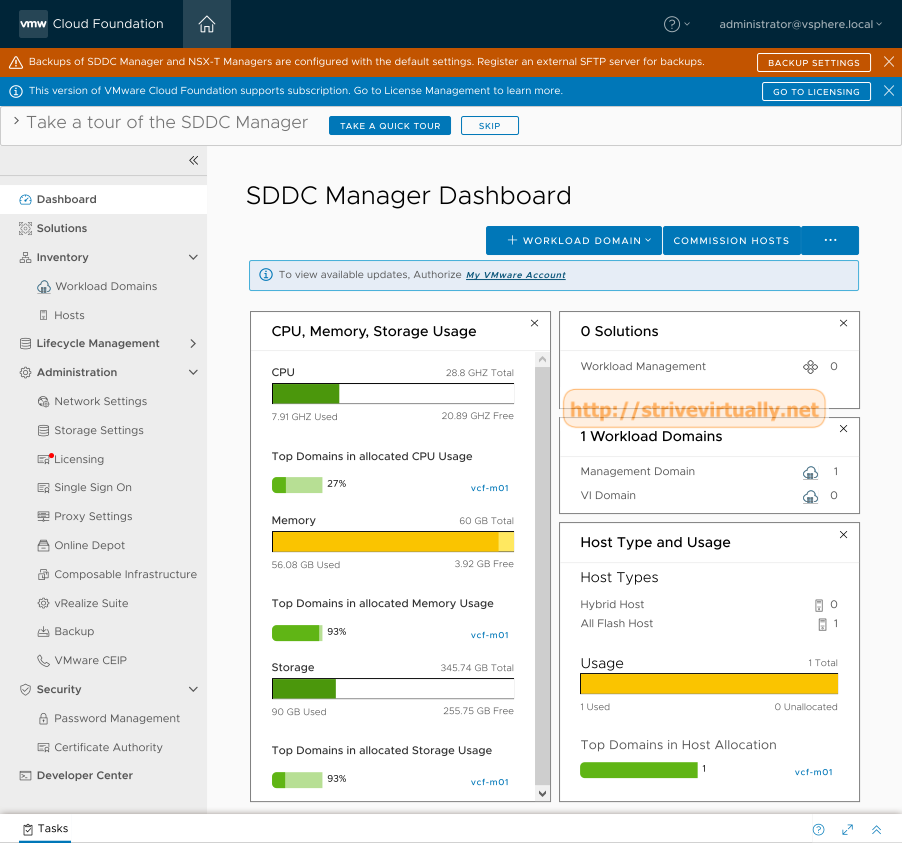 **William Lam&#39;s Arcticle VCF With a Single ESXi Host for Workload Management Domain**